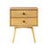 Front. Walker Edison - 25” Modern Solid Wood 2 Drawer Nightstand - Light Oak.