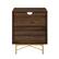 Alt View 11. Walker Edison - 20” Contemporary 1 Drawer Gold Accent Nightstand - Dark Walnut.