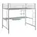 Angle. Walker Edison - Premium Metal Full Size Loft Bed with Wood Workstation - Silver.