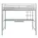 Front. Walker Edison - Premium Metal Full Size Loft Bed with Wood Workstation - Silver.