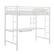 Angle. Walker Edison - Premium Metal Full Size Loft Bed with Wood Workstation - White.