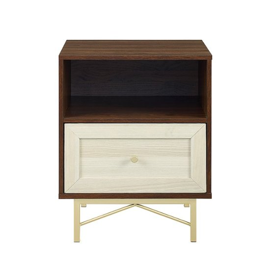 Walker Edison 20 Contemporary 1 Drawer, Gold Accent Bedside Table