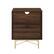 Alt View 11. Walker Edison - 20” Contemporary 1 Drawer Gold Accent Nightstand - Dark Walnut/White Poplar.