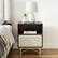 Alt View 13. Walker Edison - 20” Contemporary 1 Drawer Gold Accent Nightstand - Dark Walnut/White Poplar.