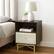 Alt View 15. Walker Edison - 20” Contemporary 1 Drawer Gold Accent Nightstand - Dark Walnut/White Poplar.