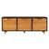 Left. Walker Edison - Mid Century Storage Console with 3 Drawers for TVs up to 55" - Caramel/black.