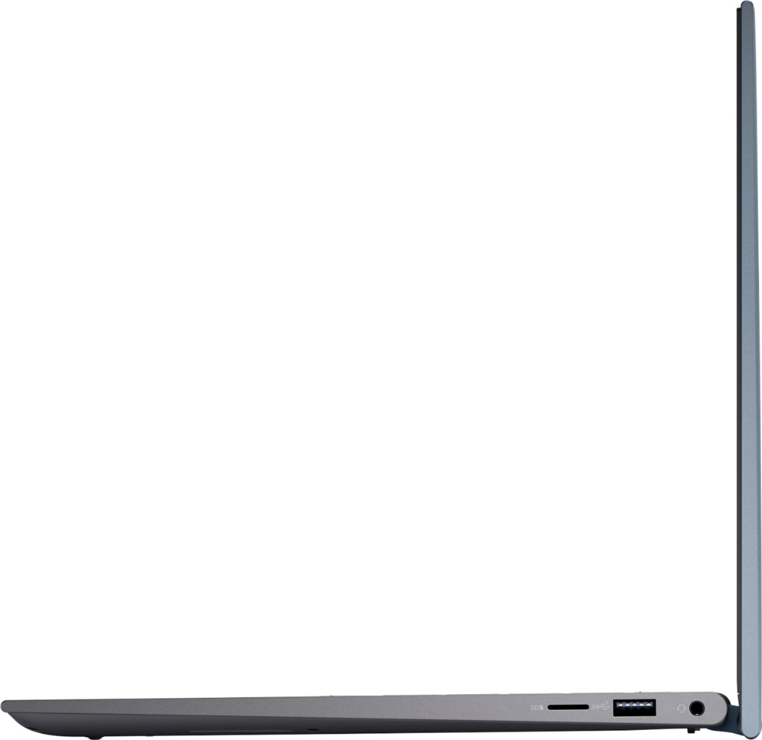 Left View: Dell - Inspiron 7000 2-in-1 14.0" Touch-Screen Laptop - AMD Ryzen 7 - 16GB Memory - 512GB Solid State Drive - Blue
