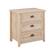 Angle. Walker Edison - 25” Classic Framed 3 Drawer Bedside Table - White Oak.