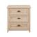Front. Walker Edison - 25” Classic Framed 3 Drawer Bedside Table - White Oak.