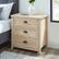 Alt View 14. Walker Edison - 25” Classic Framed 3 Drawer Bedside Table - White Oak.