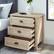 Alt View 15. Walker Edison - 25” Classic Framed 3 Drawer Bedside Table - White Oak.
