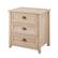 Left. Walker Edison - 25” Classic Framed 3 Drawer Bedside Table - White Oak.