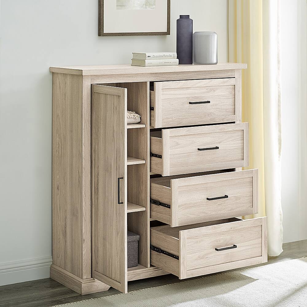 Alt View 14. Walker Edison - 45” Coastal Style 4 Drawer Wardrobe - Birch.