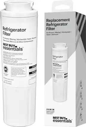Front. Best Buy essentials™ - NSF 42/53 Water Filter Replacement for Select Amana/Maytag, KitchenAid and Sears/Kenmore Refrigerators - White.