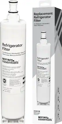 Front. Best Buy essentials™ - NSF 42/53 Water Filter Replacement for Select Whirlpool, KitchenAid and Sears/Kenmore Refrigerators - White.