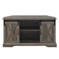 Walker Edison - Modern Farmhouse TV Stand for TVs up to 58” - Grey Wash - Front_Zoom