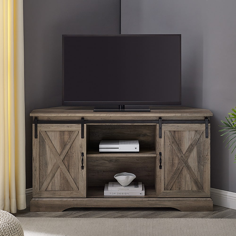 Best Buy: Walker Edison Modern Farmhouse Tv Stand For Tvs Up To 58 