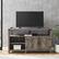 Alt View 11. Walker Edison - Modern Farmhouse Barn Door Highboy TV Stand for TVs up to 65" - Grey Wash.