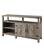 Left. Walker Edison - Modern Farmhouse Barn Door Highboy TV Stand for TVs up to 65" - Grey Wash.