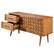 Alt View 11. Walker Edison - 58” Solid Wood 2 Door Prism Detail Sideboard - Caramel.