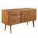 Left. Walker Edison - 58” Solid Wood 2 Door Prism Detail Sideboard - Caramel.