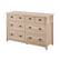 Angle. Walker Edison - 52” Classic Framed 6 Drawer Dresser - White Oak.