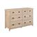 Left. Walker Edison - 52” Classic Framed 6 Drawer Dresser - White Oak.