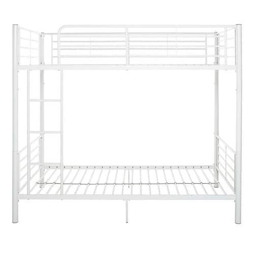 Walker Edison - Premium Metal Twin over Twin Bunk Bed - White