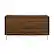 Alt View 11. Walker Edison - 56” Contemporary 4 Drawer Gold Accent Dresser - Dark Walnut.