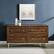 Alt View 12. Walker Edison - 56” Contemporary 4 Drawer Gold Accent Dresser - Dark Walnut.