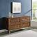 Alt View 13. Walker Edison - 56” Contemporary 4 Drawer Gold Accent Dresser - Dark Walnut.