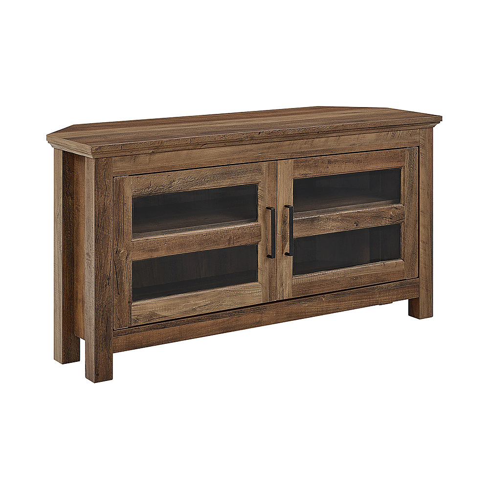 Glans insect Penetratie Walker Edison Transitional Modern Farmhouse Wood Corner TV Stand for TVs up  to 50" Rustic Oak BBQ44CCRRO - Best Buy