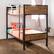Alt View 13. Walker Edison - Rustic Industrial Twin over Twin Wood Bunk Bed - Black.