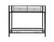 Front. Walker Edison - Premium Metal Twin over Futon Bunk Bed - Black.