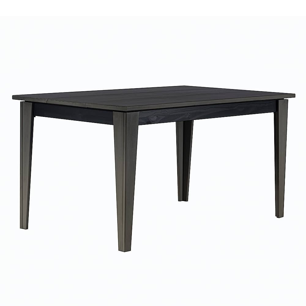 Angle View: Walker Edison - 60” Contemporary Plank Top Solid Wood Dining Table - Grey