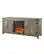 Left. Walker Edison - 58" Modern Farmhouse Barndoor Fireplace TV Stand for Most TVs up to 65" - Grey Wash.