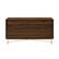 Alt View 11. Walker Edison - 56” Contemporary 4 Drawer Gold Accent Dresser - Dark Walnut/White Poplar.