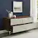 Alt View 14. Walker Edison - 56” Contemporary 4 Drawer Gold Accent Dresser - Dark Walnut/White Poplar.
