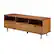 Angle. Walker Edison - Mid Century Modern 3 Drawer Solid Wood Console for TVs up to 80" - Caramel.