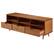 Alt View 2. Walker Edison - Mid Century Modern 3 Drawer Solid Wood Console for TVs up to 80" - Caramel.