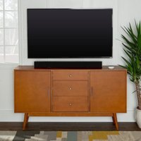 Walker Edison - Mid Century Modern Wood TV Stand for TVs up to 65" - Acorn - Left_Zoom