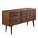 Left. Walker Edison - 58” Solid Wood 2 Door Prism Detail Sideboard - Brown.