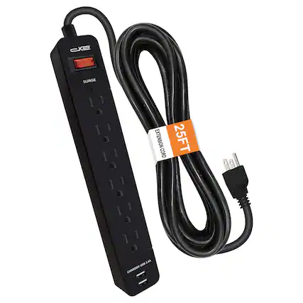 Je RESET SURGE - EXTENSION CORD 25FT 2.4A use CHARGER