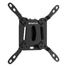 Front. Mount-It! - Low Profile Fixed TV Wall Mount for 13–50 Inch TVs, Ultra Slim Design, Holds up to 66 lbs - Black.