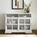 Alt View 11. Walker Edison - Farmhouse Sliding Glass Door Storage Console for TVs up to 55" - Brushed White.