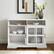 Alt View 12. Walker Edison - Farmhouse Sliding Glass Door Storage Console for TVs up to 55" - Brushed White.