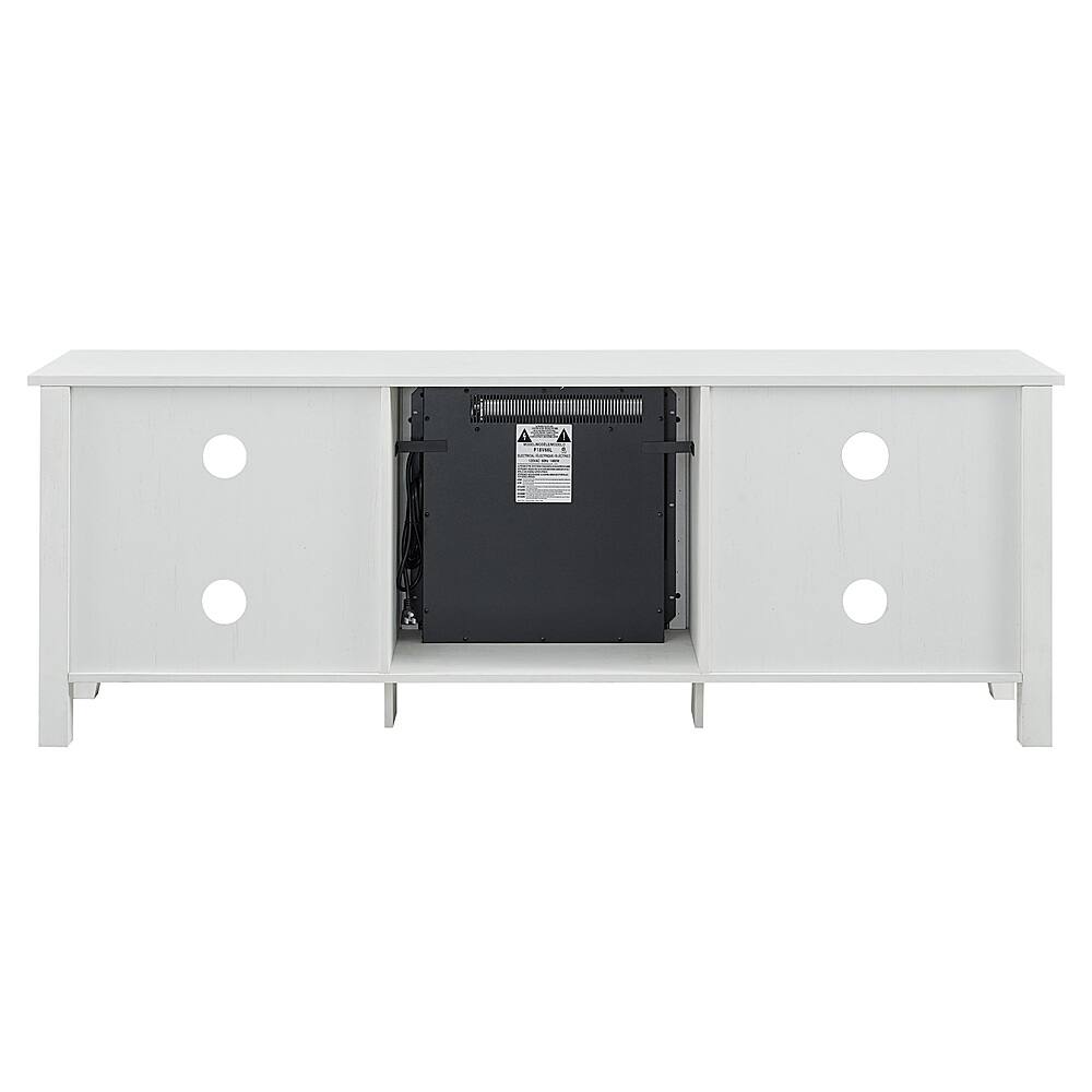 Alt View 2. Walker Edison - Open Storage Fireplace TV Stand for Most TVs Up to 85" - Brushed White.