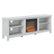 Left Zoom. Walker Edison - Open Storage Fireplace TV Stand for Most TVs Up to 85" - Brushed White.