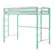 Angle. Walker Edison - Premium Deluxe Twin Metal Loft Bed - Mint.