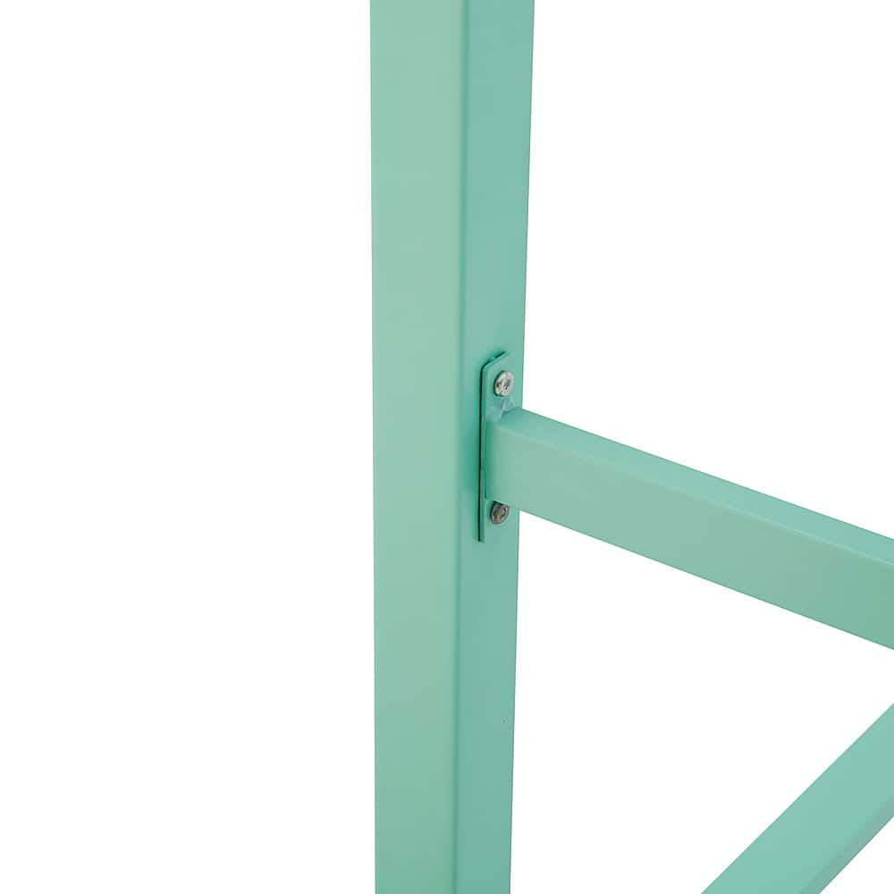 Alt View 11. Walker Edison - Premium Deluxe Twin Metal Loft Bed - Mint.